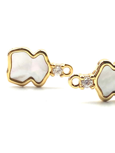 14KGF abalone mother of pearl charm, SKU# M1043
