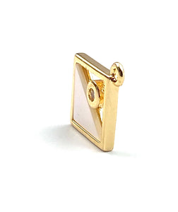 14KGF abalone mother of pearl charm, SKU# M1047