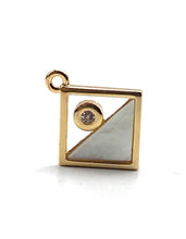 14KGF abalone mother of pearl charm, SKU# M1047