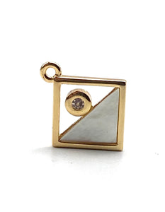 14KGF abalone mother of pearl charm, SKU# M1047