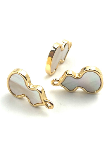 14KGF abalone mother of pearl charm, SKU# M1065