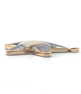 14KGF star abalone mother of pearl charm, SKU#M1060