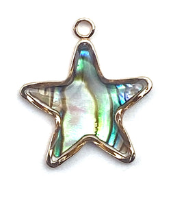 14KGF star abalone mother of pearl charm, SKU#M1060