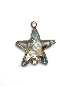 14KGF star abalone mother of pearl charm, SKU#M1062