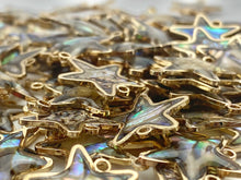 14KGF star abalone mother of pearl charm, SKU#M1062
