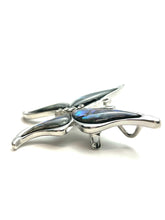 Abalone Mother of Pearl butterflies pin