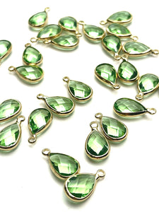 Teardrop Crystal Charm, Sku#1075-2