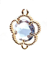 Lavender Flower Crystal Charm, Sku#1077-2