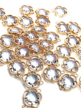 Lavender Flower Crystal Charm, Sku#1077-2