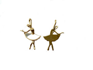 Gorgeous Gold Plated Mother of Pearl Ballerina Charm