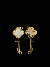 Gold Plated Mother of Pearl Key Charm