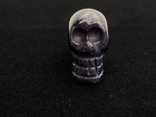 Skull Carved Blue Gold Stone Beads