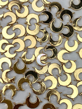 Gorgeous Gold Plated Mother of Pearl Moon Crest Charm
