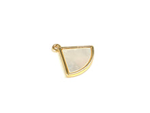 Gold Plated Sector Shaped Mother of Pearl Charm