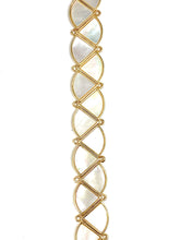 Gold Plated Sector Shaped Mother of Pearl Charm