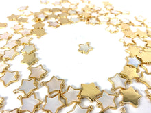 Gold Plated Star Mother of Pearl Charm