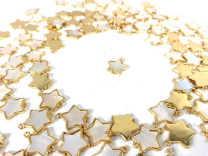 Gold Plated Star Mother of Pearl Charm