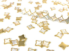 Beautiful Gold Plated Diamond Star Mother of Pearl Charm