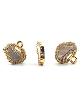 14KGF abalone mother of pearl charm, SKU# M1058