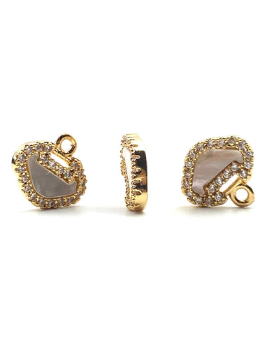 14KGF abalone mother of pearl charm, SKU# M1058