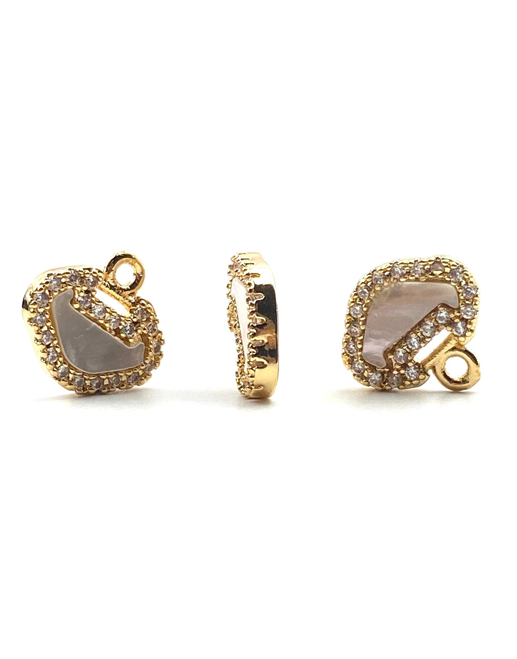 14KGF abalone mother of pearl charm, SKU# M1058