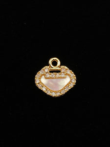 14KGF abalone mother of pearl charm, SKU# M1058