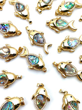 14KGF fish abalone mother of pearl pendant, SKU# M1053