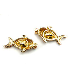 14KGF fish abalone mother of pearl pendant, SKU# M1053