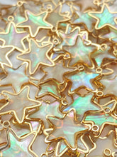 14KGF star abalone mother of pearl charm, SKU# M1059