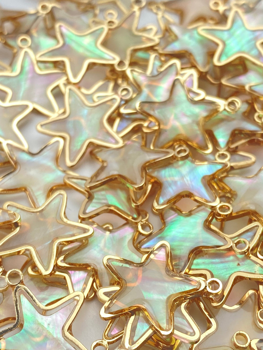 14KGF star abalone mother of pearl charm, SKU# M1059