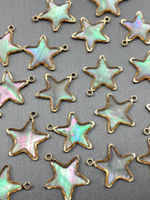 14KGF star abalone mother of pearl charm, SKU# M1059