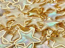 14KGF star abalone mother of pearl charm, SKU# M1059