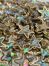 14KGF star abalone mother of pearl charm, SKU#M1062