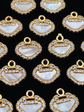 14KGF abalone mother of pearl charm, SKU# M1050