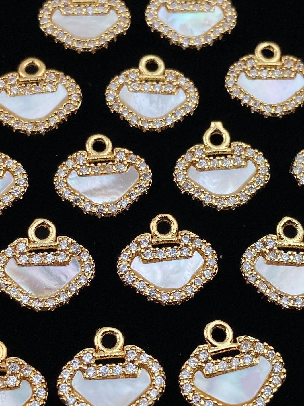 14KGF abalone mother of pearl charm, SKU# M1050