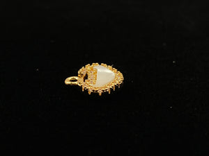 14KGF abalone mother of pearl charm, SKU# M1050