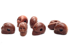 Skull Carved Stone Beads, Sku#M1216-2