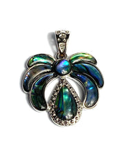 Beautiful abalone mother of pearl pendant, sterling silver, SKU#M911