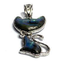 Cat abalone mother of pearl pendant, SKU#M892