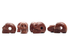 Skull Carved Stone Beads, Sku#M1216-2