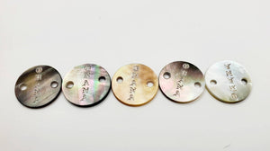 Mother Of Pearl "Ohana" Coin Shells, Abalone Coin Beads, Abalone Shells.