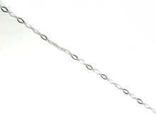 Sterling Silver S+L 1+1 Flat Long Link Diamond, Sku#SM1370F