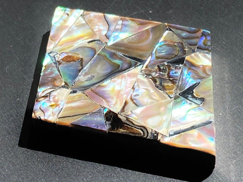 Diamond shaped abalone mother of pearl bead, SKU#M789