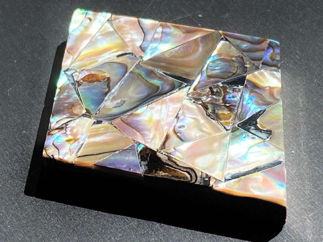 Diamond shaped abalone mother of pearl bead, SKU#M789