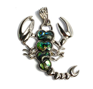 Stunning scorpion abalone mother of pearl pendant, SKU# M986