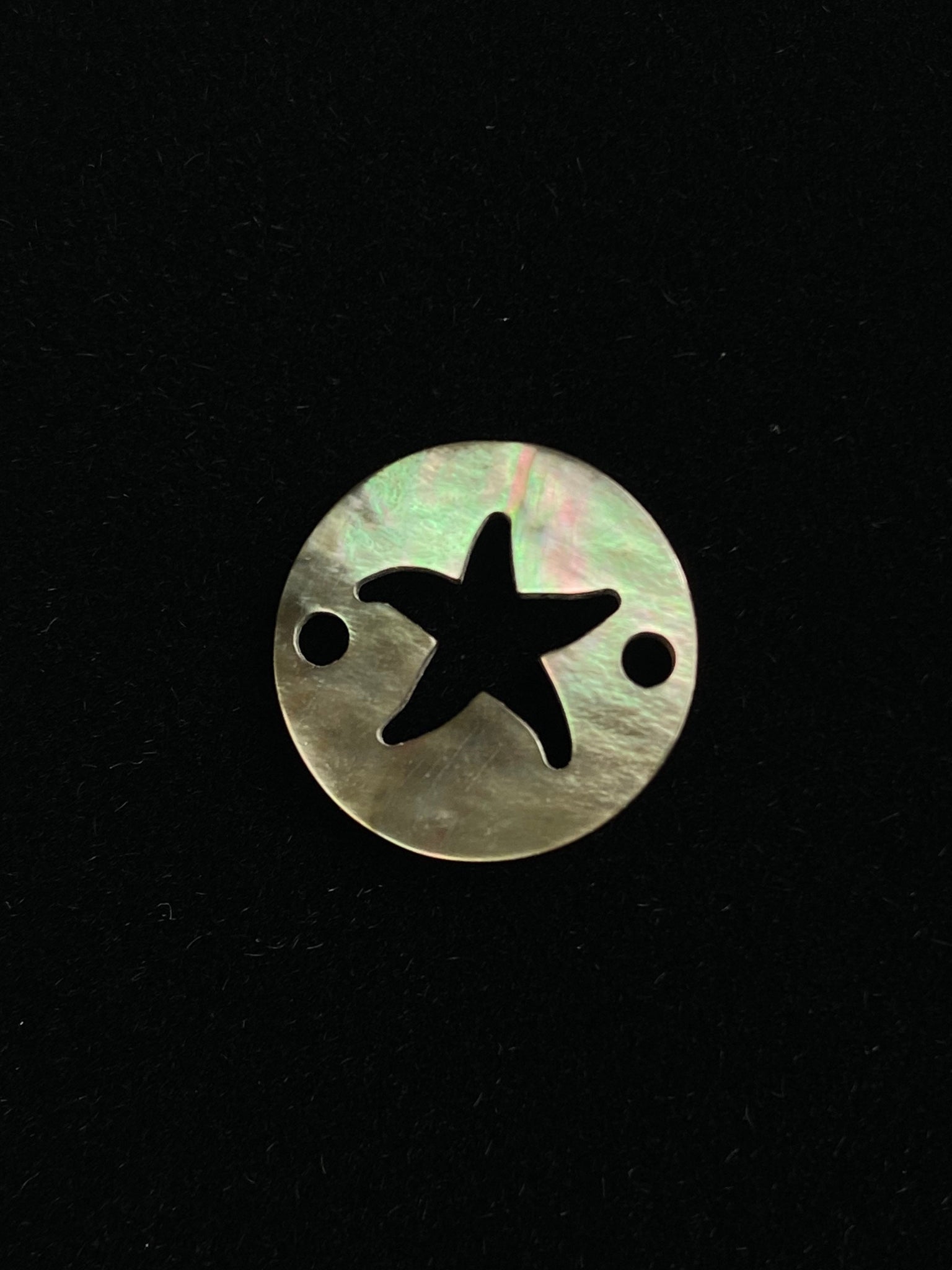 Mother of Pearl Star Carved Bead