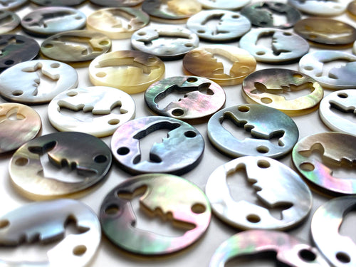 Mother of Pearl Dolphin Carved Bead