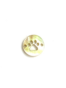 Mother of Pearl Paw Print Bead