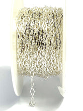 Sterling Silver S+L 1+1 Flat Long Link Diamond, Sku#SM1370F