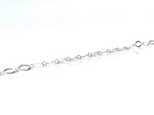 Sterling Silver S+L 1+1 Flat Long Link Diamond, Sku#SM1370F